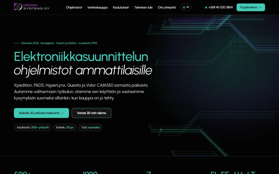 Design Systems: sivuston etusivu